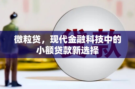 景泰微粒贷，现代金融科技中的小额贷款新选择