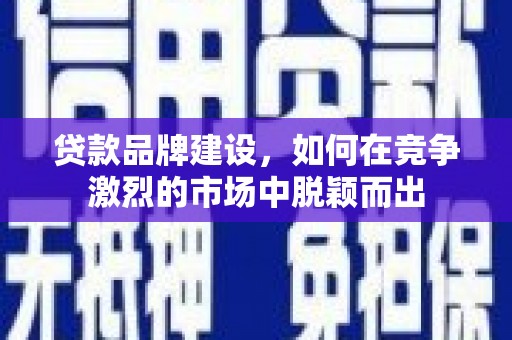 沙坪坝贷款品牌建设，如何在竞争激烈的市场中脱颖而出