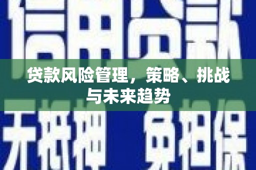且末贷款风险管理，策略、挑战与未来趋势