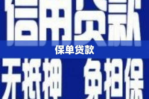 冕宁保单贷款