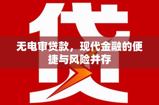 资兴无电审贷款，现代金融的便捷与风险并存