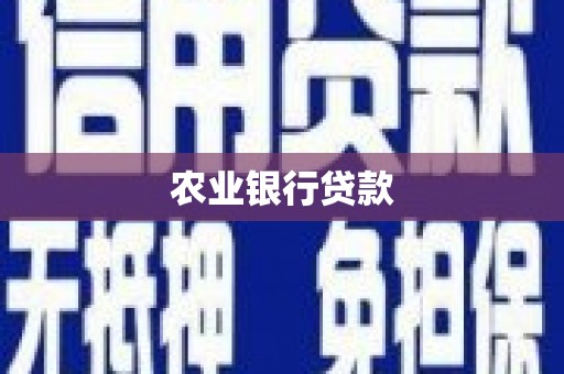 甘州农业银行贷款