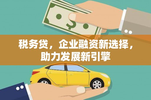 会理税务贷，企业融资新选择，助力发展新引擎