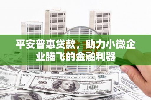 息县平安普惠贷款，助力小微企业腾飞的金融利器