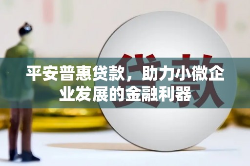 茄萣平安普惠贷款，助力小微企业发展的金融利器