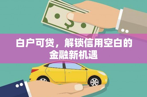 西青白户可贷，解锁信用空白的金融新机遇