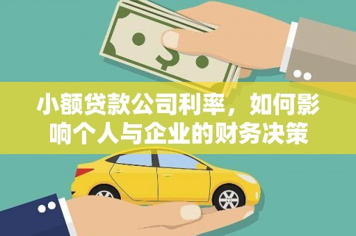 河南小额贷款公司利率，如何影响个人与企业的财务决策