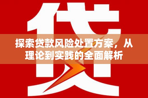 敦煌探索贷款风险处置方案，从理论到实践的全面解析